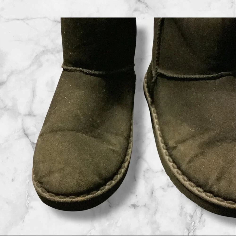 Fashion‎ Girls Black Fur Lined Winter Ankle Boots Slip On Size 35